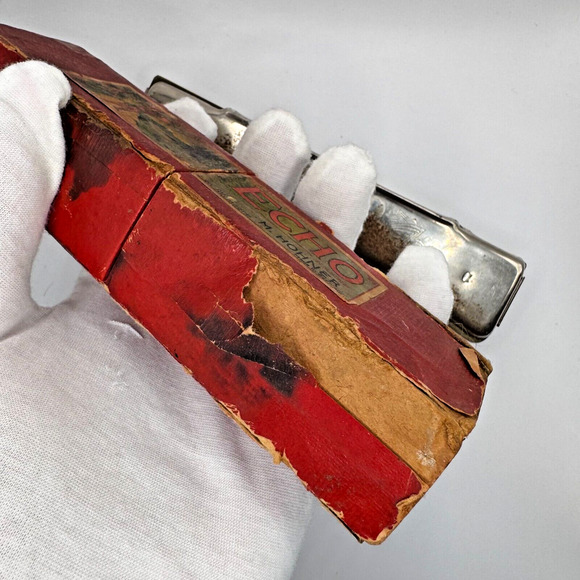 1940s M. Hohner Echo C Key Curved Harmonica Grand Prix Germany Original Box Read - Picture 7 of 16